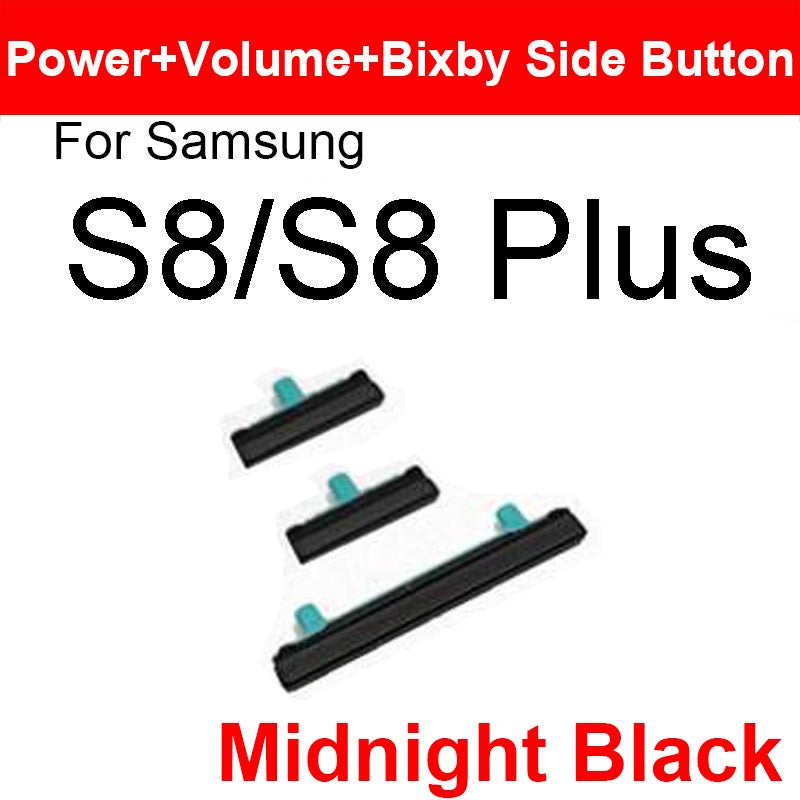 Volumen de encendido y apagado + botón Bixby para Samsung Galaxy S8 S9 S10 Plus, botón de tecla lateral para piezas de reparación Samsung Note 8