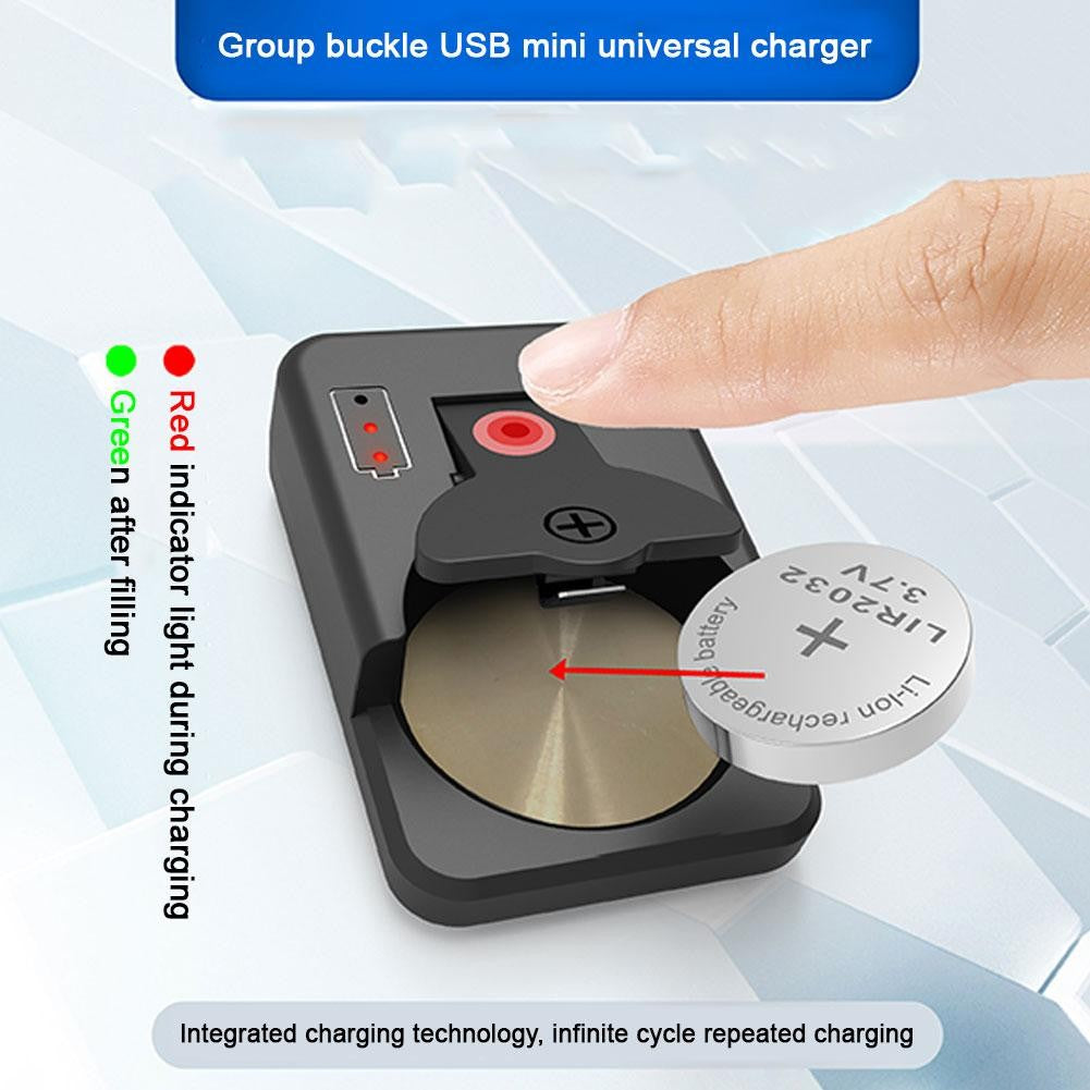 Cargador de batería de botón portátil Universal LIR1025 LIR1220 LIR1254 LIR1620 LIR1632 LIR2016 LIR2025 LIR2032 LIR2430 LIR2450