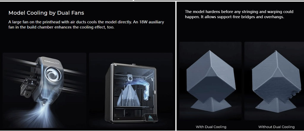 Creality-impresora 3D k1/K1MAX /K1C, extrusora de accionamiento directo de doble engranaje, velocidad de impresión Hotend de flujo máximo de 32mm, 600 MM/S