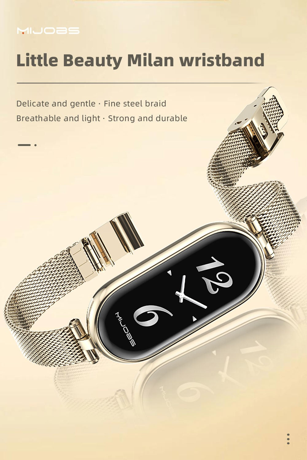 Correa para Xiaomi Mi Band 9 8 10 7 6 5 Pulsera inteligente Mujeres Niñas Moda Malla Metálica Correa de reloj Accesorios de repuesto Miband 9 10