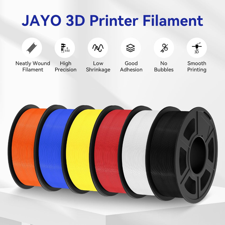 Filamento JAYO PLA 1,75 MM 5 rollos filamento de impresora 3D PLA 100% sin burbujas para FDM Coloful Material de impresión 3D regalo DIY