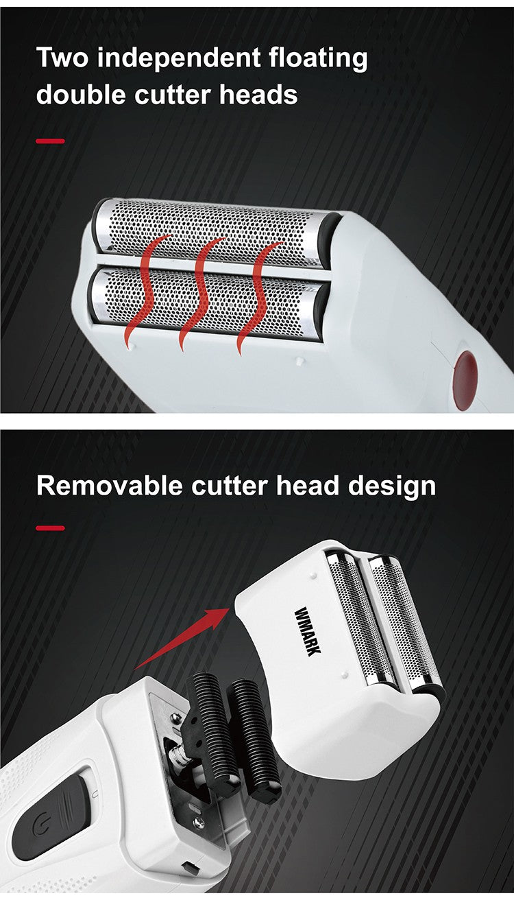 WMARK-afeitadora de barbero NG-987, máquina de afeitar eléctrica con USB, con cabezal de aceite, color blanco