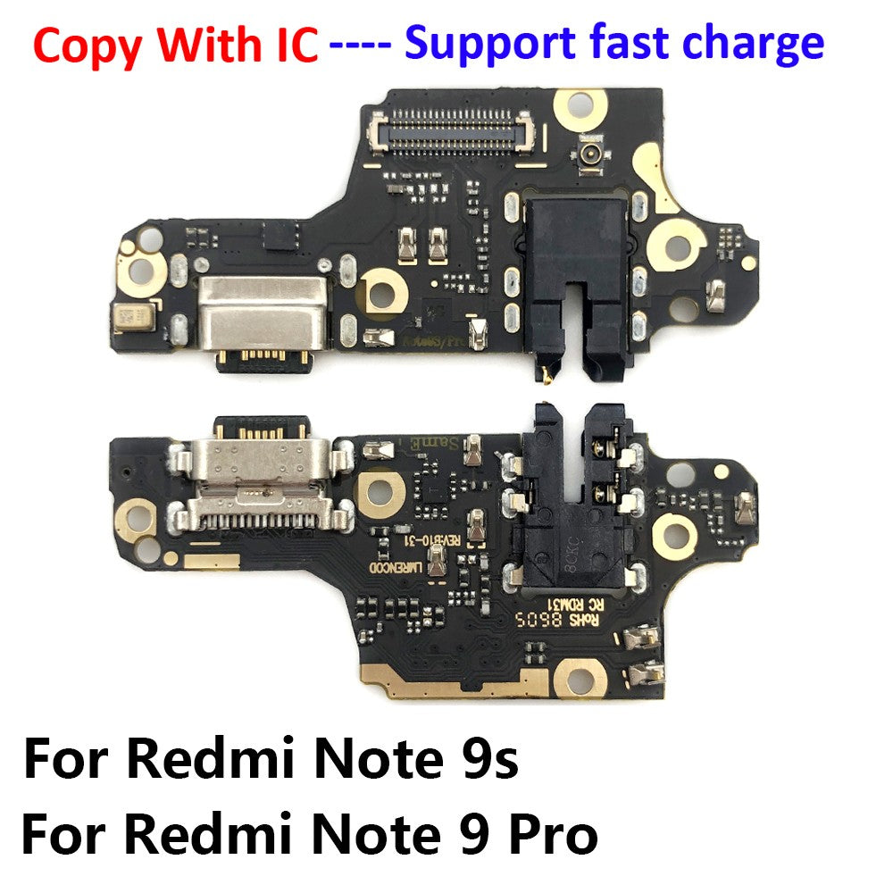 Placa de puerto de carga USB, conector de Cable flexible para Xiaomi Poco X3 M4 Pro M3 Redmi Note 7 8 8T 9S 9 10 10s 11 Pro 4G 5G, micrófono