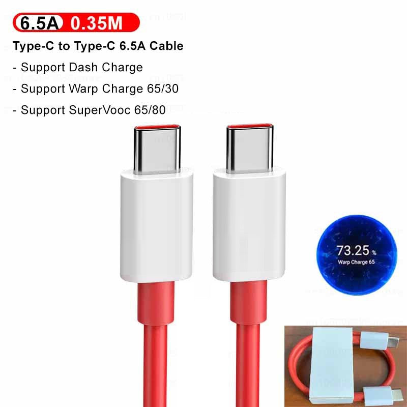 Cable Original OnePlus Warp Supervooc USB Tipo C 100w 80w 65w, Cable de Carga Rápida para OnePlus 13 11 10 Pro 9 8t Nord 5 3 Lite 2t CE
