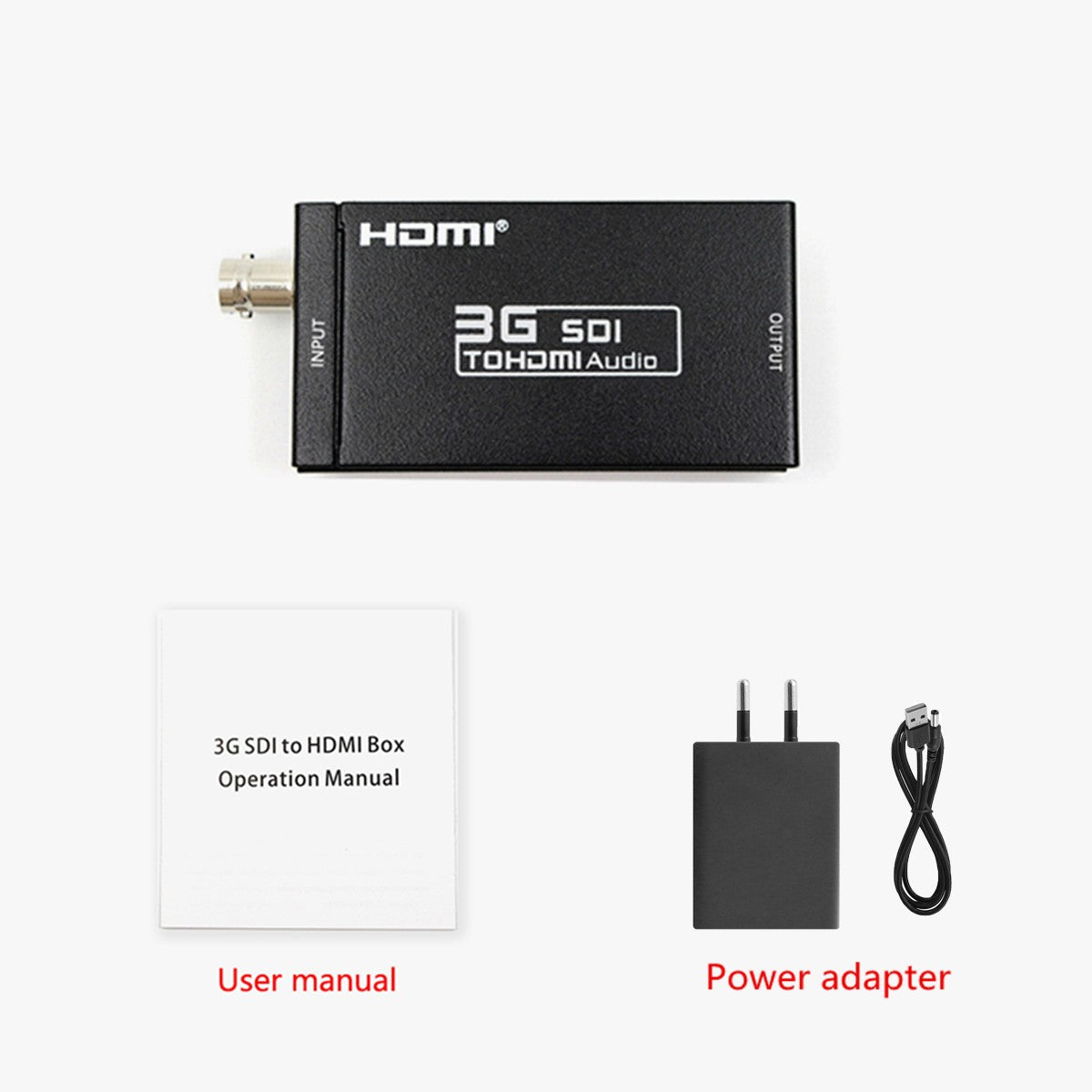Adaptador convertidor Mini HD 3G SDI a HDMI al por menor compatible con señales HD-SDI / 3G-SDI que muestran en pantalla HDMI