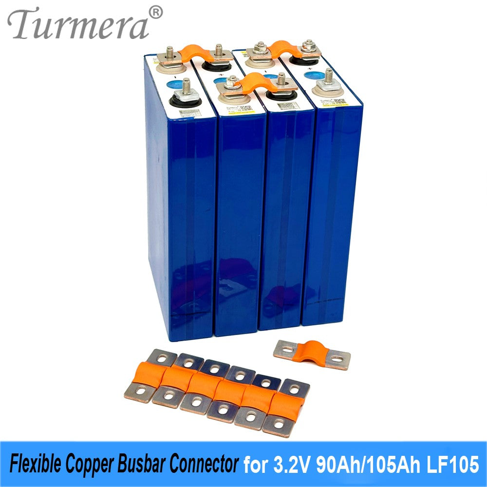 Turmera-batería Lifepo4 de 12V, conector de cobre Flexible, 56mm, 74mm, 2mm, 400A, para uso en batería Lifepo4 de 200Ah, 230Ah, 280Ah, 320Ah
