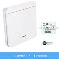 Interruptor inalámbrico RF 433Mhz Interruptor de luz Control remoto 86 Panel de pared 10A 110V-220V Receptor para lámpara LED ventilador