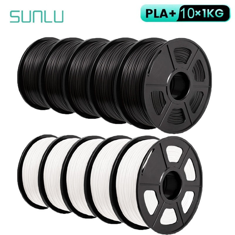Filamento SUNLU 3D PLA/PLA PLUS de 10 kg (22 lb), 1.75 mm, Filamento para Impresora 3D, Ecológico y de Alta Resistencia
