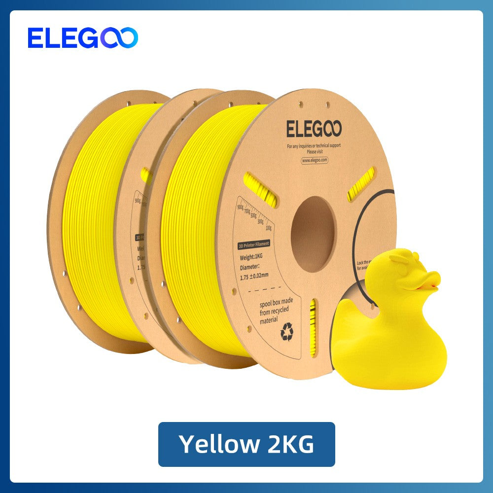 Filamento ELEGOO PLA+ de 1.75mm, PLA 3D para Impresoras 3D, Material Compatible con la Mayoría de las Impresoras FDM (1KG/Carrete, 2.2 lbs)
