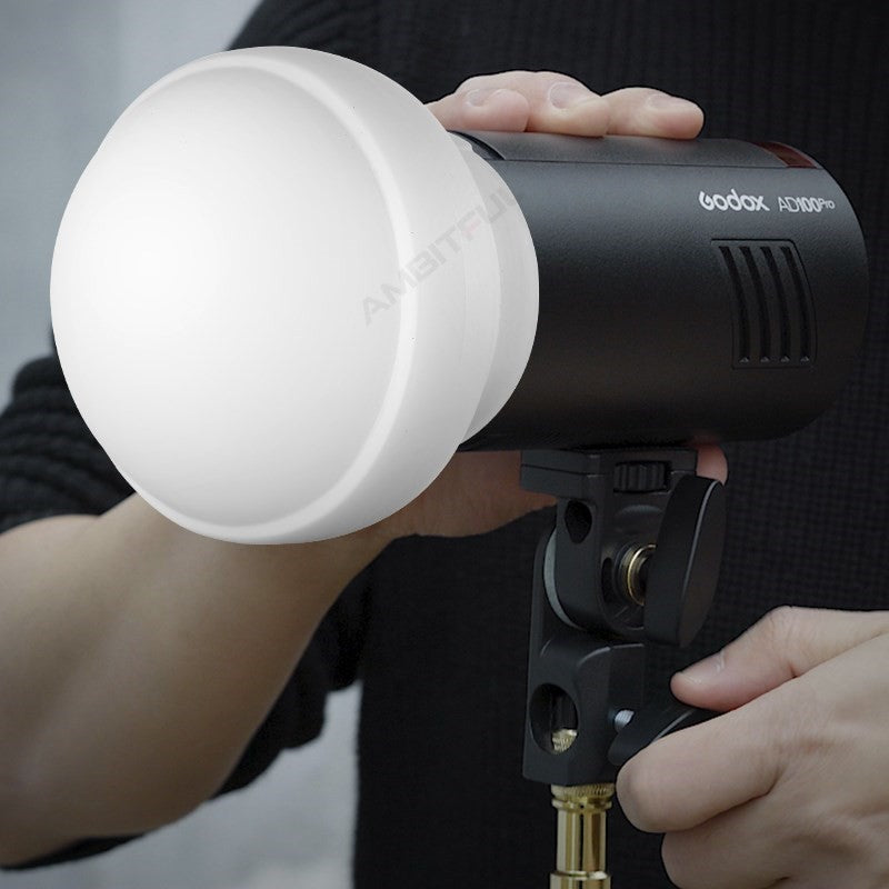 Godox AK-R22 cúpula difusora de fotografía de silicona plegable para flashes de la serie V1 AD100PRO AD200PRO (con H200R) fotografía