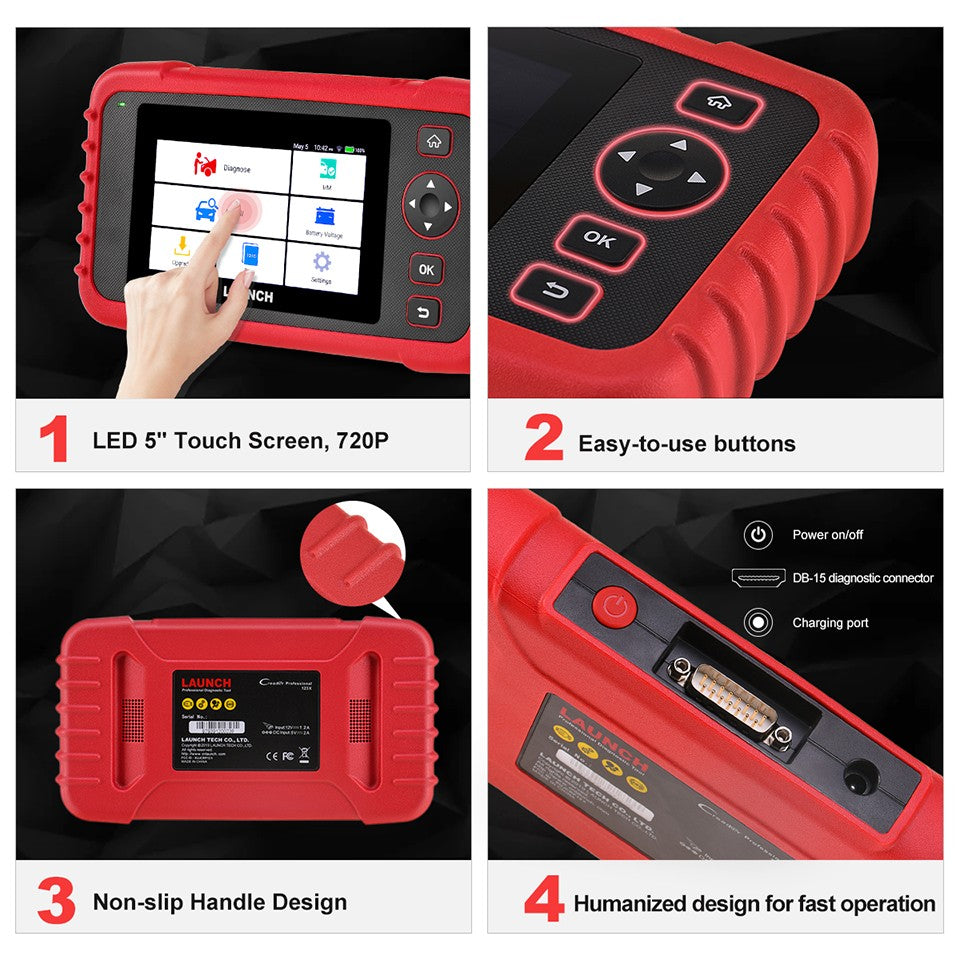 LAUNCH CRP123X V2.0 OBD2 escáner lector de código de coche herramientas de diagnóstico automotriz Autoscanner herramienta de escaneo automático DIY CRP123 VII +