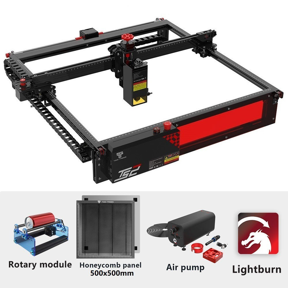 Twotrees-máquina de grabado láser TS2, cortador de tecnología de punto comprimido, interruptor de límite de eje XY, 450X450mm, 20W
