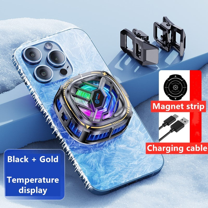 Ventilador de refrigeración de radiador móvil magnético 2 en 1 para iPhone IPAD Samsung Huawei teléfono móvil tableta ordenador refrigeración de juegos General