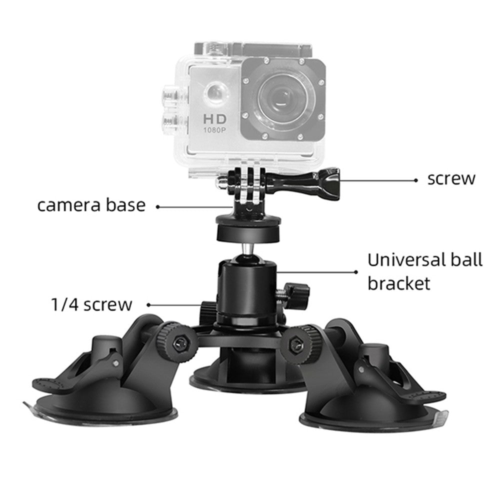 Soporte de ventosa para coche de 3 tazas, soporte fuerte para GoPro Hero 13 12 11 10 9 8 Insta360 SJCAM AKASO DJI Osmo, accesorios para Cámara de Acción