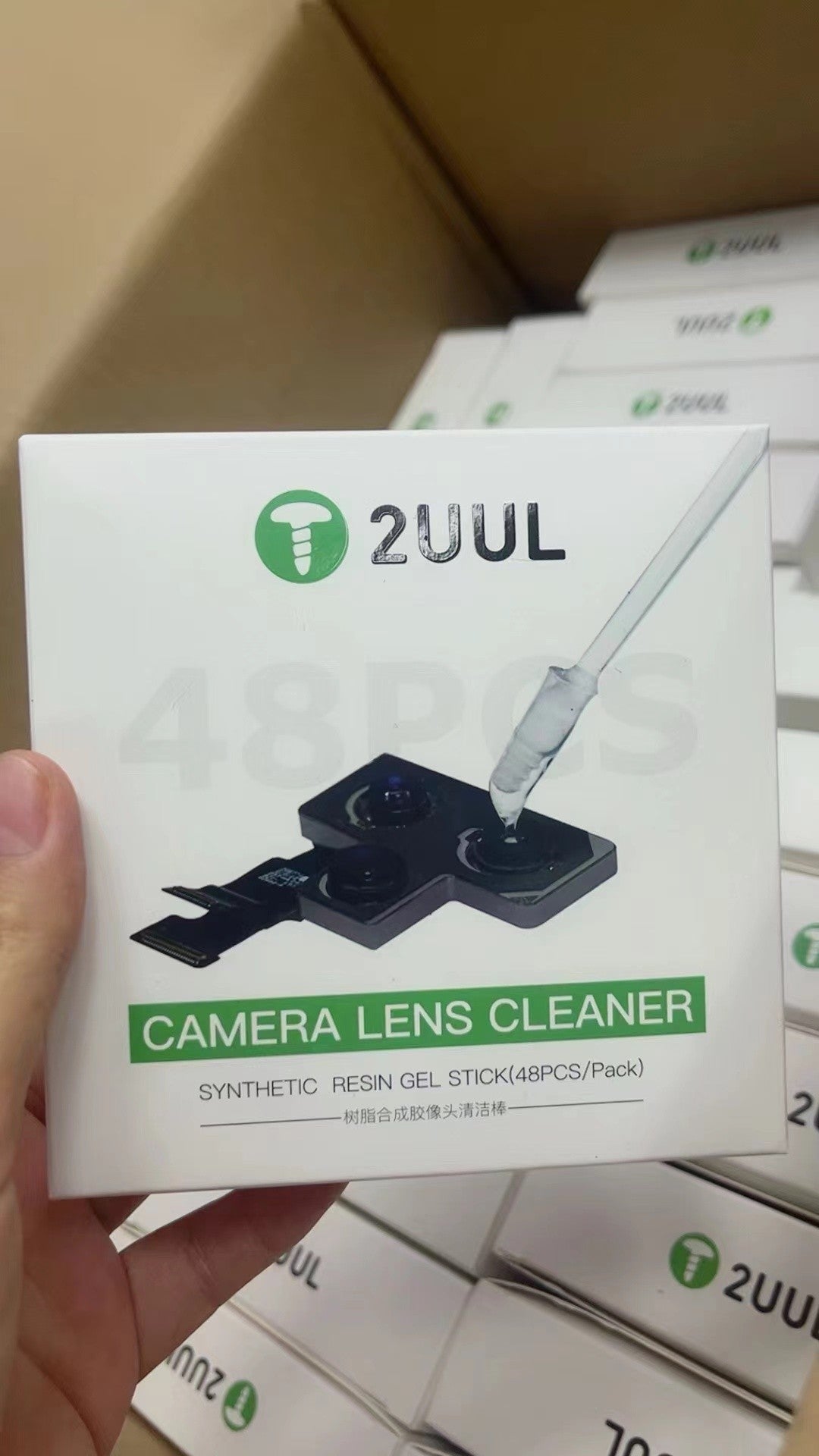 2UUL Hisopos de limpieza para lentes de cámara, herramienta de limpieza de gel de resina sintética para lentes de cámara de teléfonos móviles; elimina rápidamente el polvo.