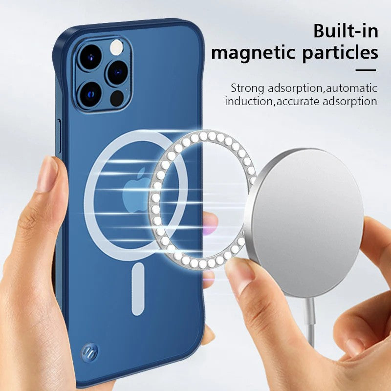 JMUYTOP-funda de carga inalámbrica magnética para iphone 16, 15, 14, 13 Pro Max, carcasa trasera ultra mate, sin diseño de parachoques