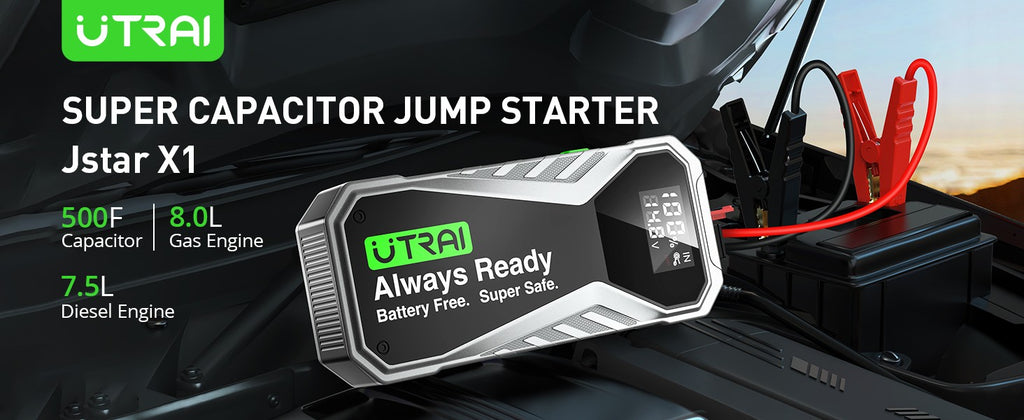 UTRAI-arrancador de batería de coche con súper condensador, batería súper segura, carga sin rápida, 1000A, portátil para dispositivo de arranque de refuerzo de emergencia