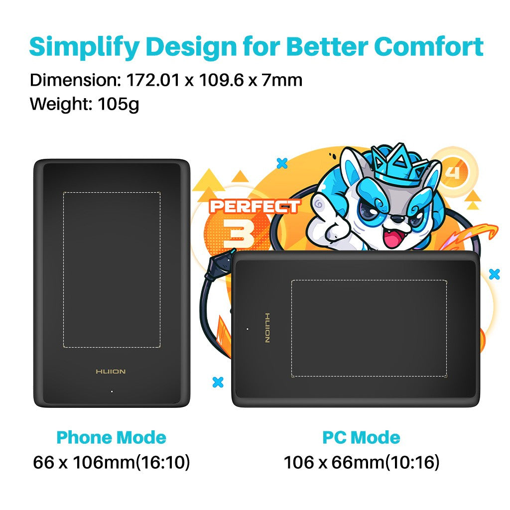 HUION tabletas gráficas H420X H580X H610X tabletas portátiles diseño de dibujo Digital animación tablero de artista Android OS compatible
