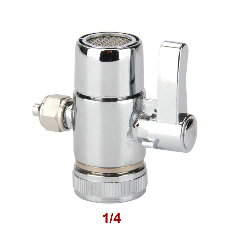 Adaptador de grifo, válvula desviadora, filtro de agua de encimera, Conector de tubo de 1/4 pulgadas para sistema purificador de agua Ro