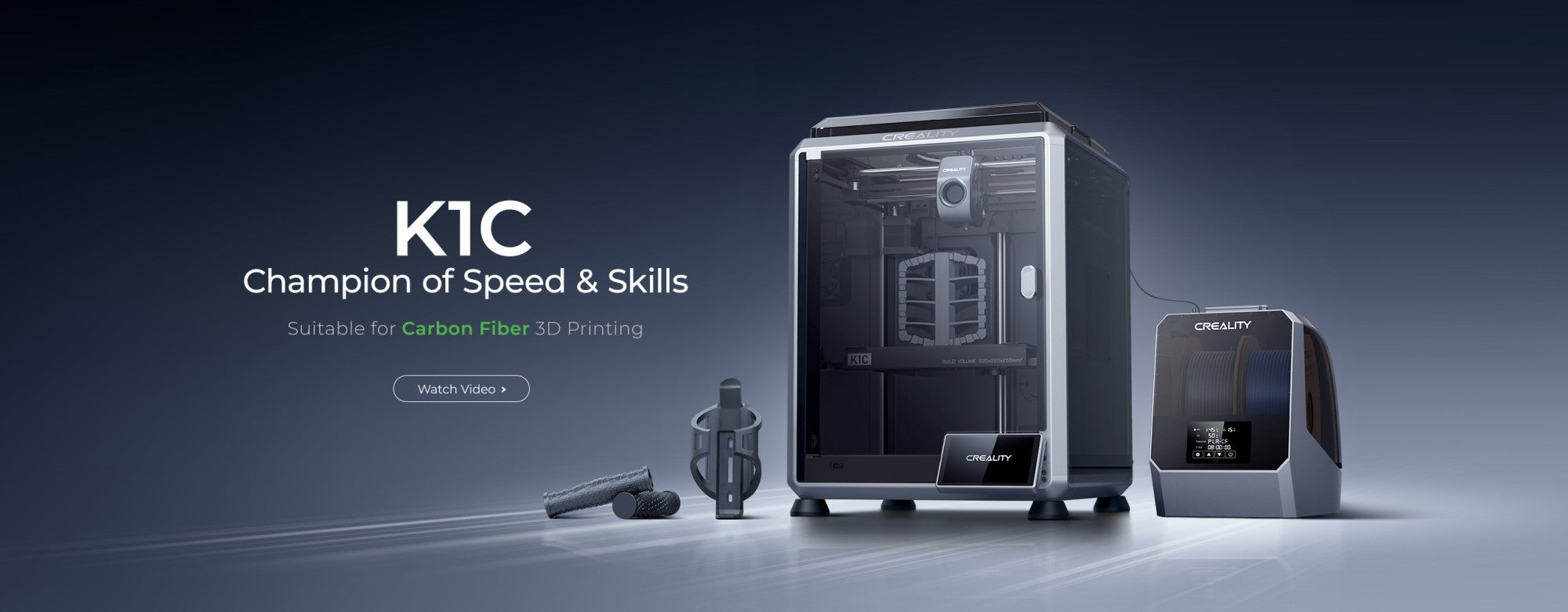 Creality-impresora 3D k1/K1MAX /K1C, extrusora de accionamiento directo de doble engranaje, velocidad de impresión Hotend de flujo máximo de 32mm, 600 MM/S