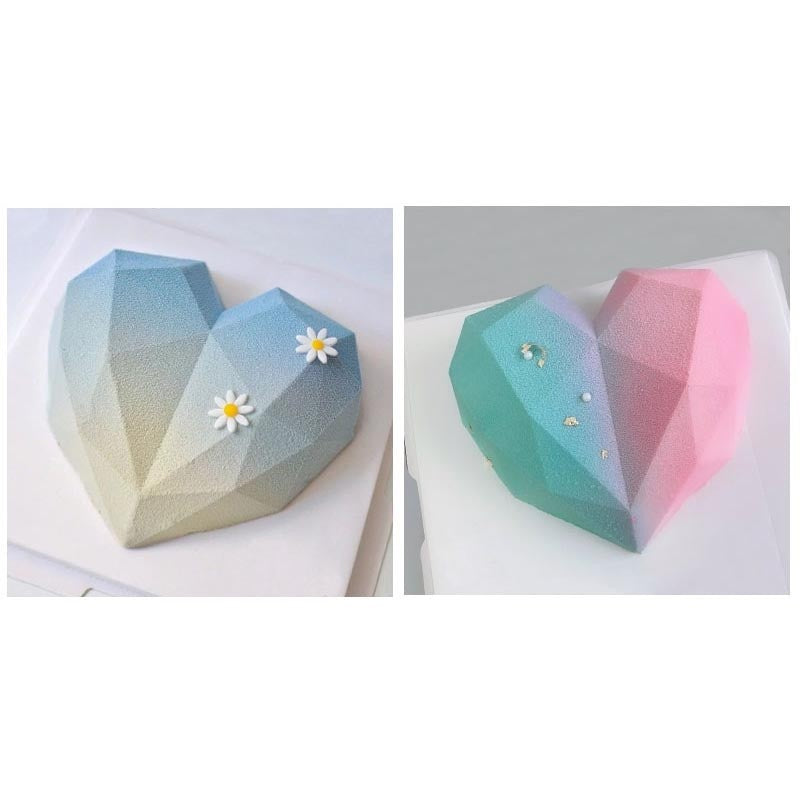 Molde de silicona con forma de corazón, 6 cavidades, pastel, Mousse, pastelería, utensilios para hornear, forma para jabón, 1 ud.