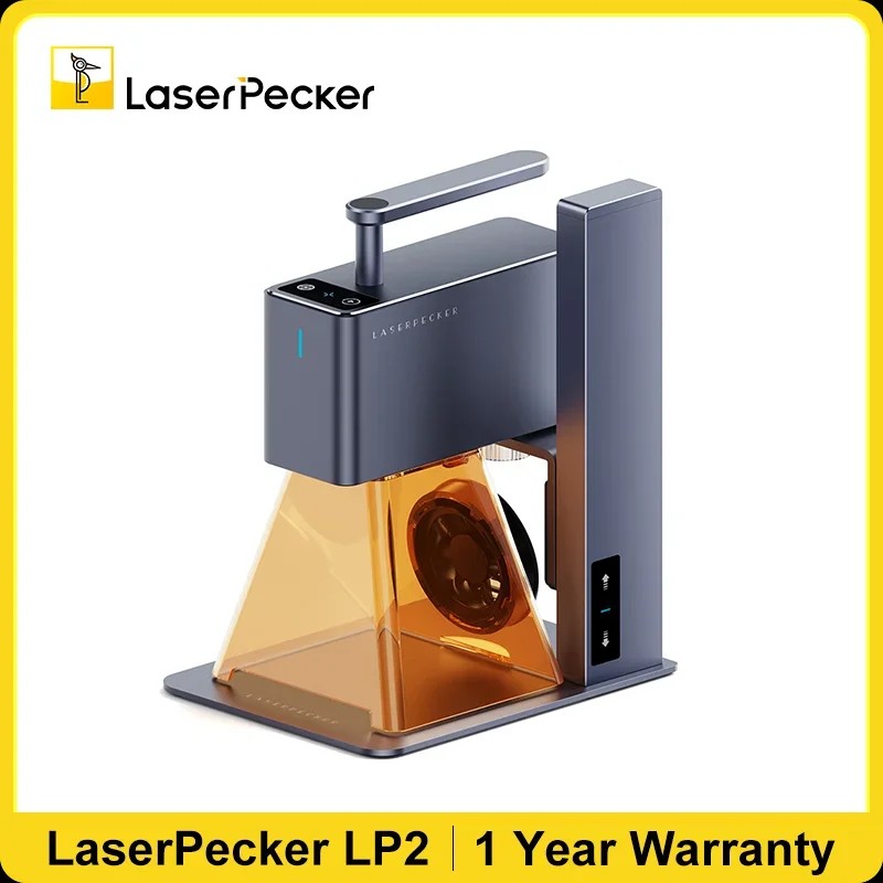 MINI grabador láser LaserPecker con máquina de grabado portátil Bluetooth 5W 2K para papel, madera, cuero, vidrio de color LP2