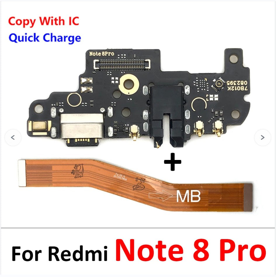 Para Xiaomi Redmi Note 7 8 8T 9 9S 10 10S 12 Pro 4G 5G conector Dock cargador Micro USB puerto de carga placa base Cable flexible principal