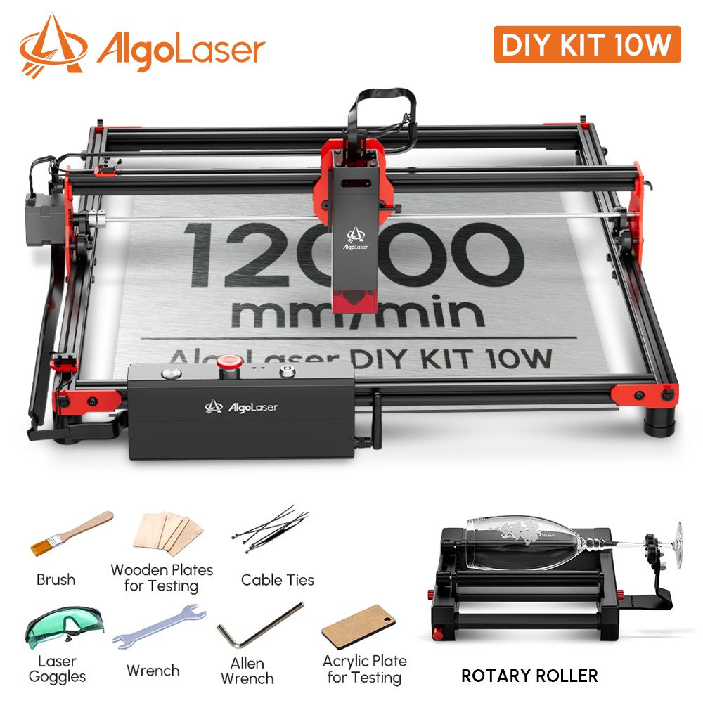 Router CNC de Escritorio Algolaser para Principiantes, 12000 mm/min, Kit DIY, 5W 10W, Conexión con Teléfono, Máquina de Grabado Multifunción para Trabajar la Madera