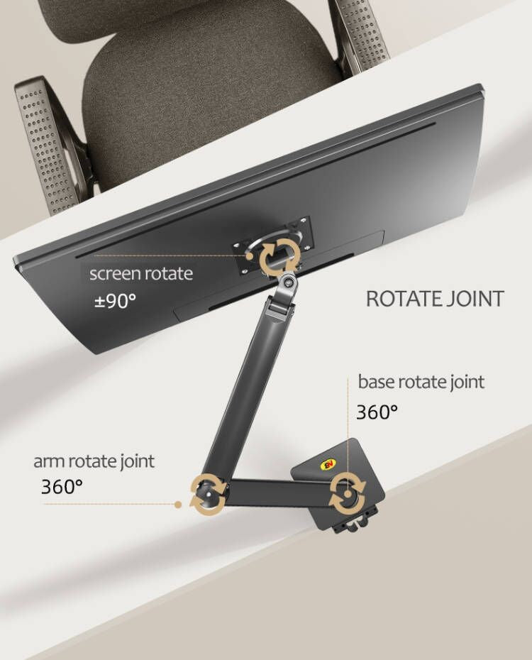 Soporte de monitor de escritorio con brazo de resorte de gas NB G40 G45 para pantallas de 22-40 pulgadas, rotación de 360°, 3-12 kg, 3-15 kg.