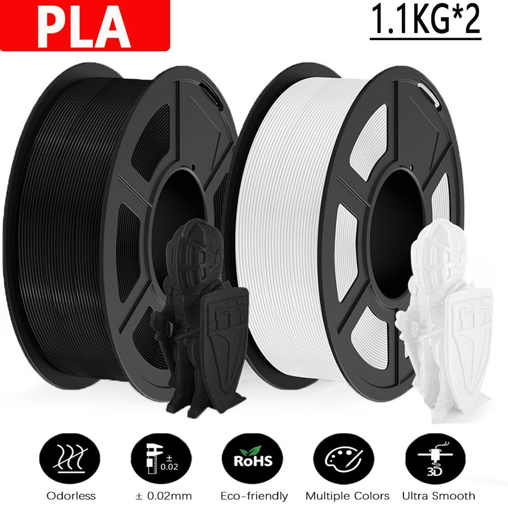 JAYO 2 rollos de filamento de impresora 3D PETG/PLA/PLA PLUS 1,75mm 2,2 KG 100% sin burbujas materiales de impresión 3D no tóxicos para impresora 3D