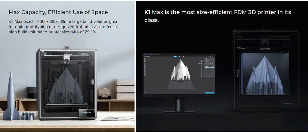 Creality-impresora 3D k1/K1MAX /K1C, extrusora de accionamiento directo de doble engranaje, velocidad de impresión Hotend de flujo máximo de 32mm, 600 MM/S
