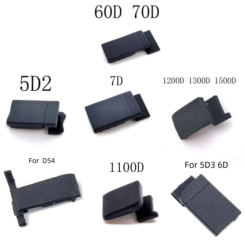 Nueva cubierta de goma para puerta de batería para Canon 60D 70D 1100D 5D2 5D4 5D3 6D 7D 1200D 1300D 1500D pieza de reparación para cámara digital