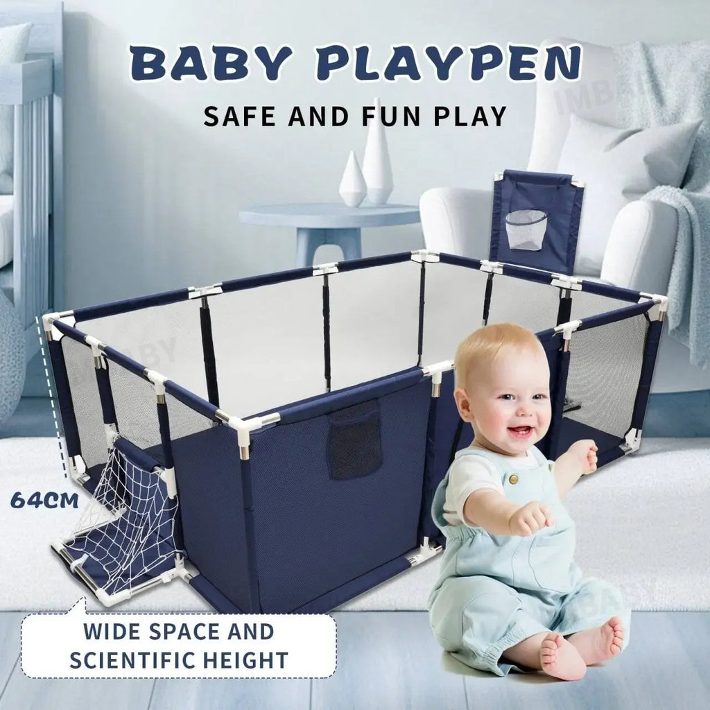 Imbaby Cercadinho para Bebés, Tamaño Grande, Barrera de Seguridad Infantil, Pelotas Secas, Piscina, Malla para Recién Nacidos, Pa