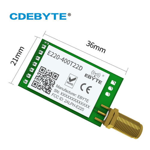 433MHz LLCC68 LoRa 470MHz Módulo inalámbrico 22dBm de largo alcance 5km CDEBYTE E220-400T22D SMA-K UART RSSI transmisor receptor SEMTECH