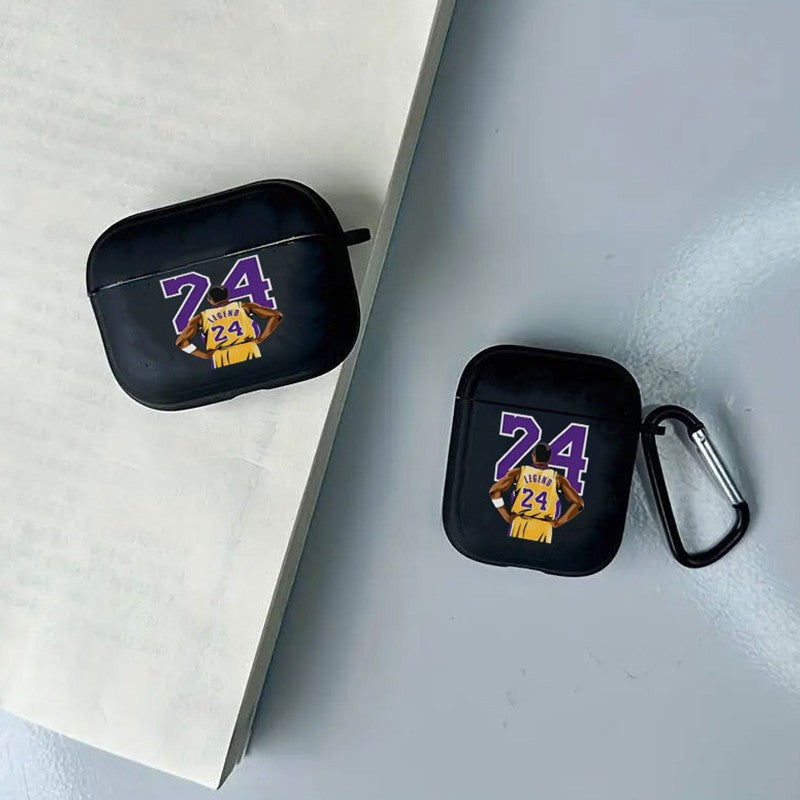 Funda transparente para Airpods negra con estilo, funda para Airpods 4, 2, 3 Pro, 2 generación, funda para Airpod Pro, regalo para auriculares de novio