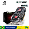 Tarjeta de vídeo Veineda RX580 8GB 256Bit 2048SP tarjetas gráficas GDDR5 rx 580 serie 8Pin Radeon GPU interfaz ordenador
