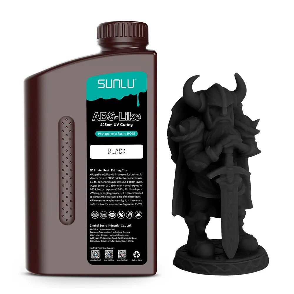 SUNLU 1KG ABS como/resina ABS lavable con agua 1000G/botella 405nm resina fotopolímero de curación UV rápida para Material de impresora LCD 3D