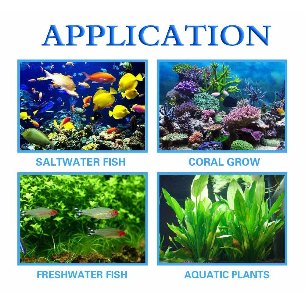 Atenuador de luz Led regulable para acuario, luces para tanque Fsih, 180W, lámpara para pecera de arrecife marino, decoración para peceras y acuarios