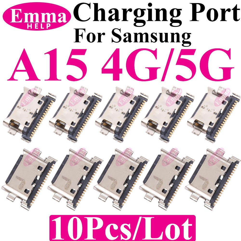 10 Conectores Originales para Puerto de Carga USB para Samsung A15 A05S A25 A35 A55 A13 A04S A14 A23 A33 A24 A34 A54 A53