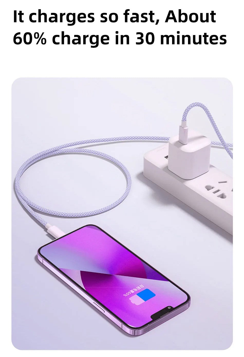 60W 6A USB tipo C a tipo C Cable línea de datos para Iphone 15 16 Samsung Xiaomi carga rápida USB C a C Cable tipo C cargador de datos