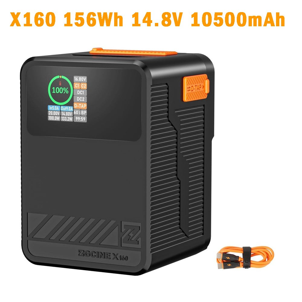 ZGCINE X50 X99 X160 Soporte de batería X50 X99 X160 V, Cargador rápido PD con D-TAP Dual, USB-C, puertos duales de CC, pantalla OLED, do Brasil