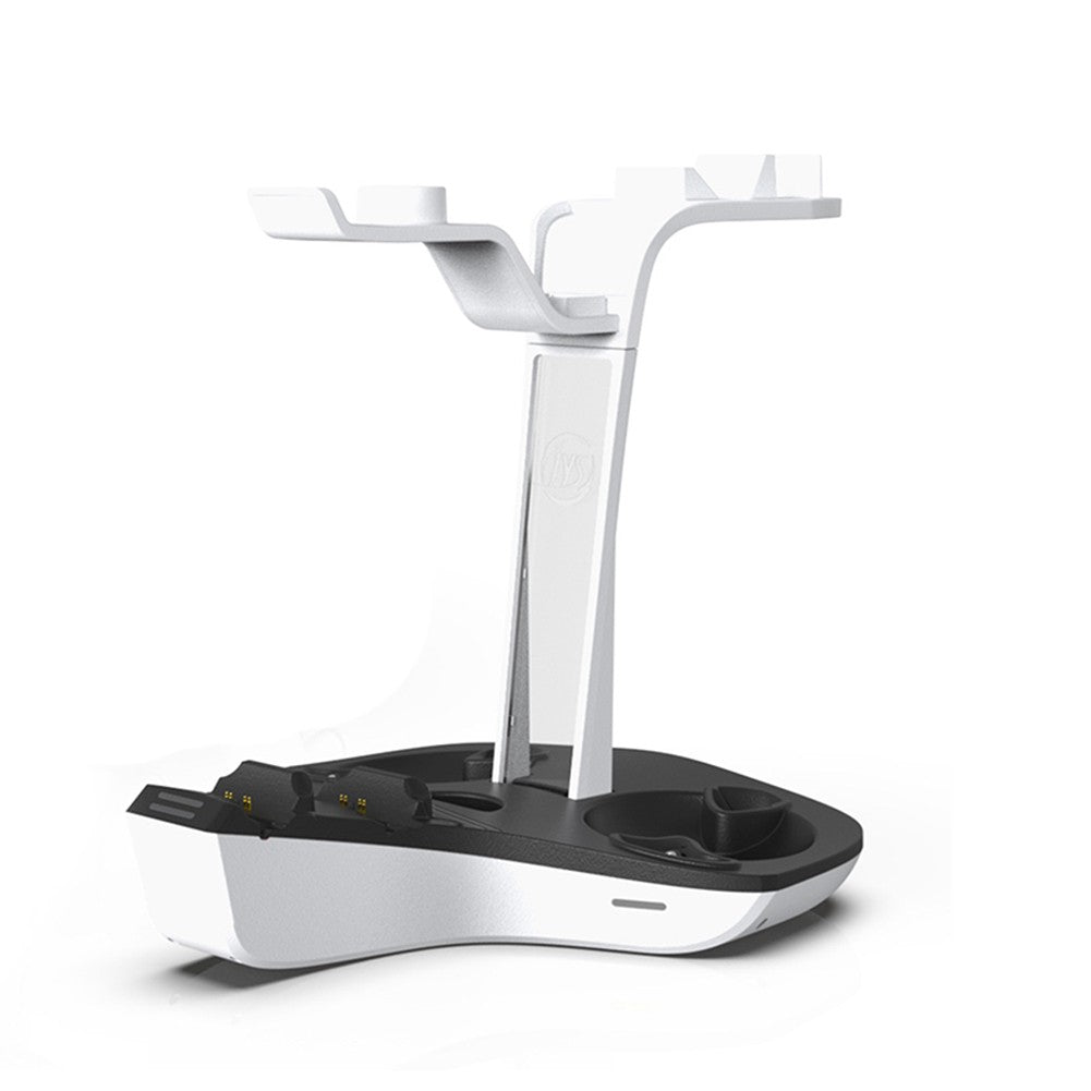 Base de carga para PS5 PS VR2, soporte de auriculares, controlador, estación de carga, luz indicadora LED, almacenamiento de auriculares para casco