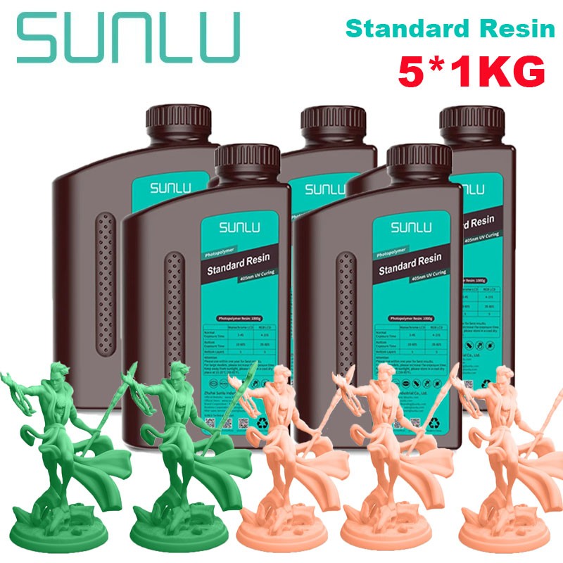 SUNLU-impresora LCD de resina estándar, 5KG, 405nm, curado de fotones, superficie lisa de buena precisión, modelo de bajo olor, Kit de impresión de garaje