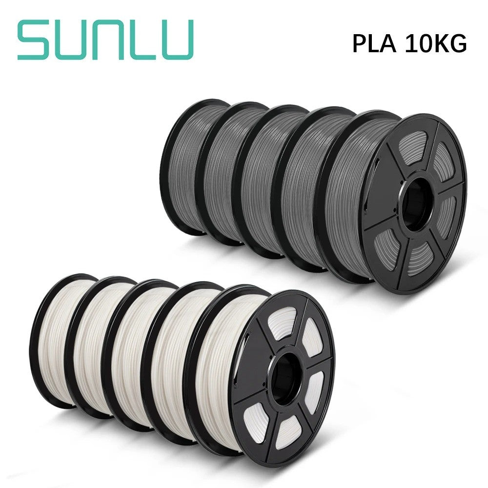 Filamento SUNLU 3D PLA/PLA PLUS de 10 kg (22 lb), 1.75 mm, Filamento para Impresora 3D, Ecológico y de Alta Resistencia