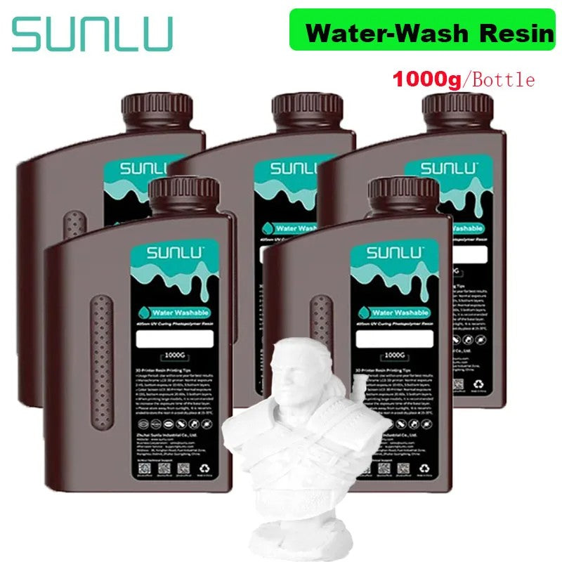 Resina estándar SUNLU/ABS como/lavado con agua/resina estándar 14K 5KG 1KG/botella 405nm resina UV impresión 3D para impresora LCD 3D