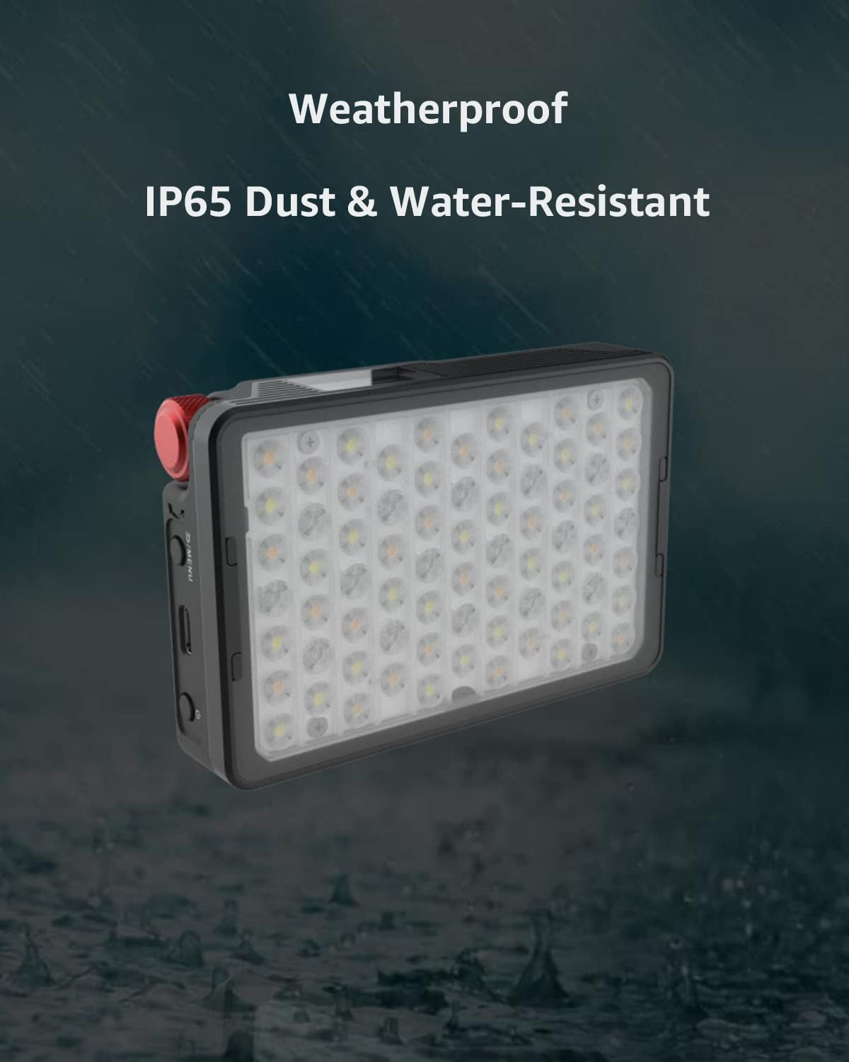 Aputure MC Pro RGBWW Luz LED, 2000K-10000K Soporte Atracción magnética Protección IP65 15 Efectos de luz incorporados Control por aplicación