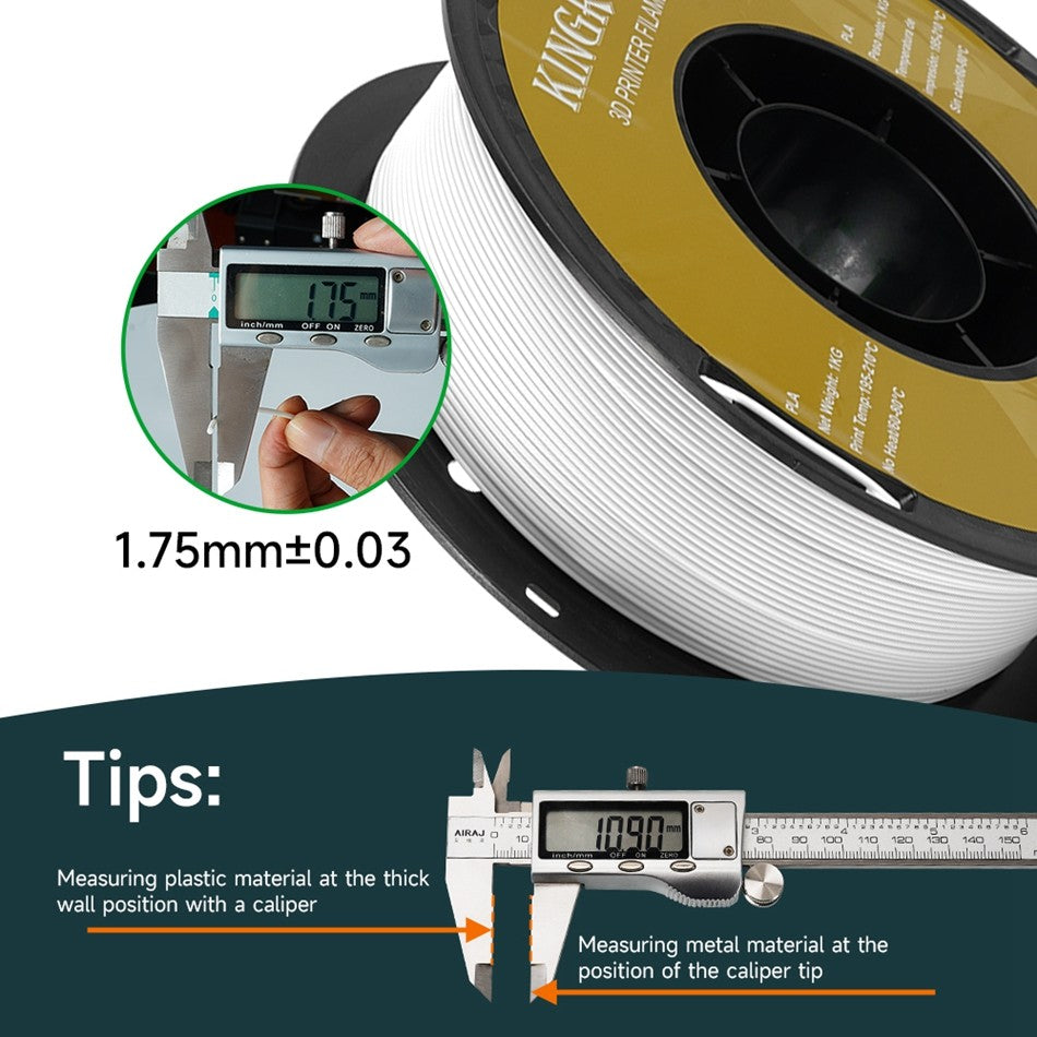 Filamento PLA KINGROON de 1.75mm, 5/10KG, Plástico PLA para Impresora 3D, Estándar 1kg/rollo, Filamentos para Impresión 3D, Colores Mixtos, Envío Local