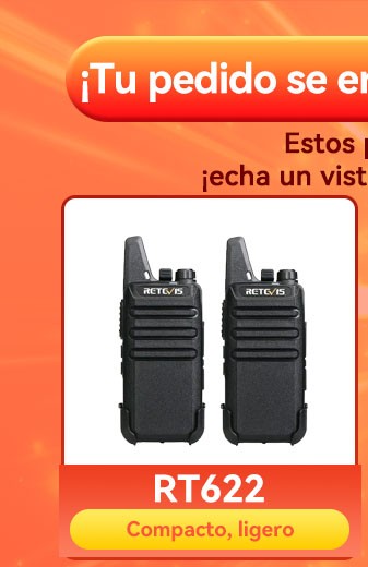 Retevis RT622 Mini Walkie Talkie 2 unidades PMR446 Radio portátil bidireccional con PTT Ideal para restaurantes y hoteles