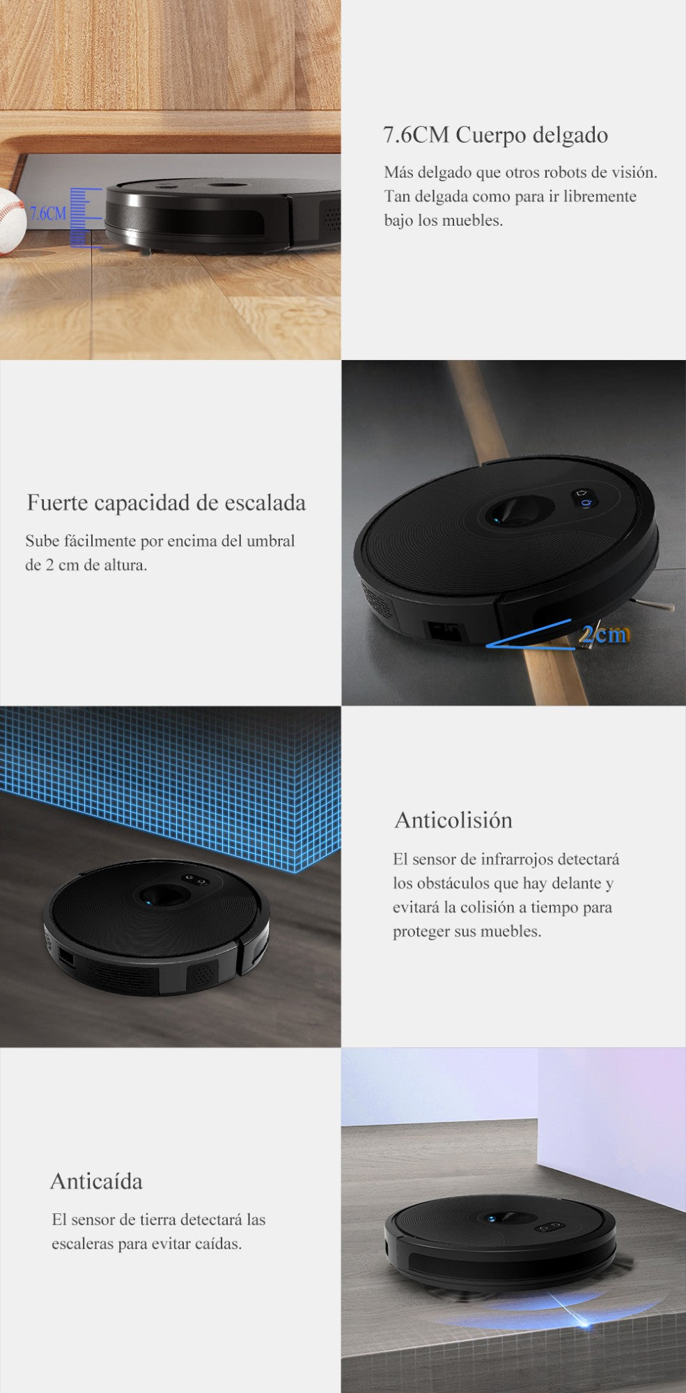 Robot aspirador ABIR X6PRO, sistema Smart Eye, aplicación No-Go Lines, línea Virtual APP, succión de 6000PA, fregona húmeda inteligente para el hogar