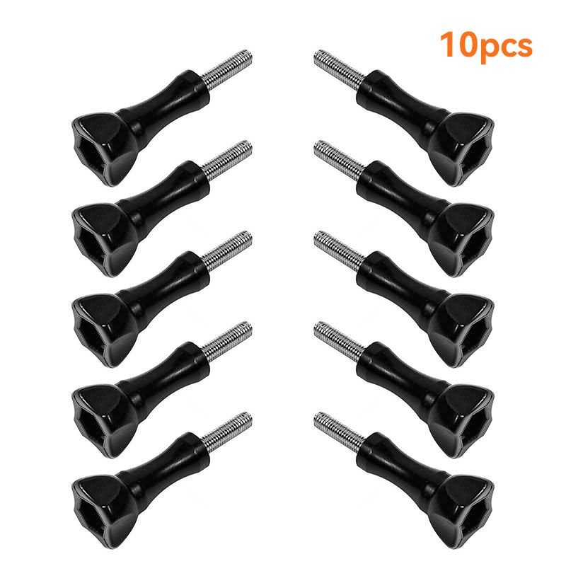 Juego de tornillos de pulgar largos, 1/10 Uds., Compatible con GoPro 13 12 11 10 9 8 cámaras deportivas, tornillos fáciles de apretar y aflojar, acero inoxidable